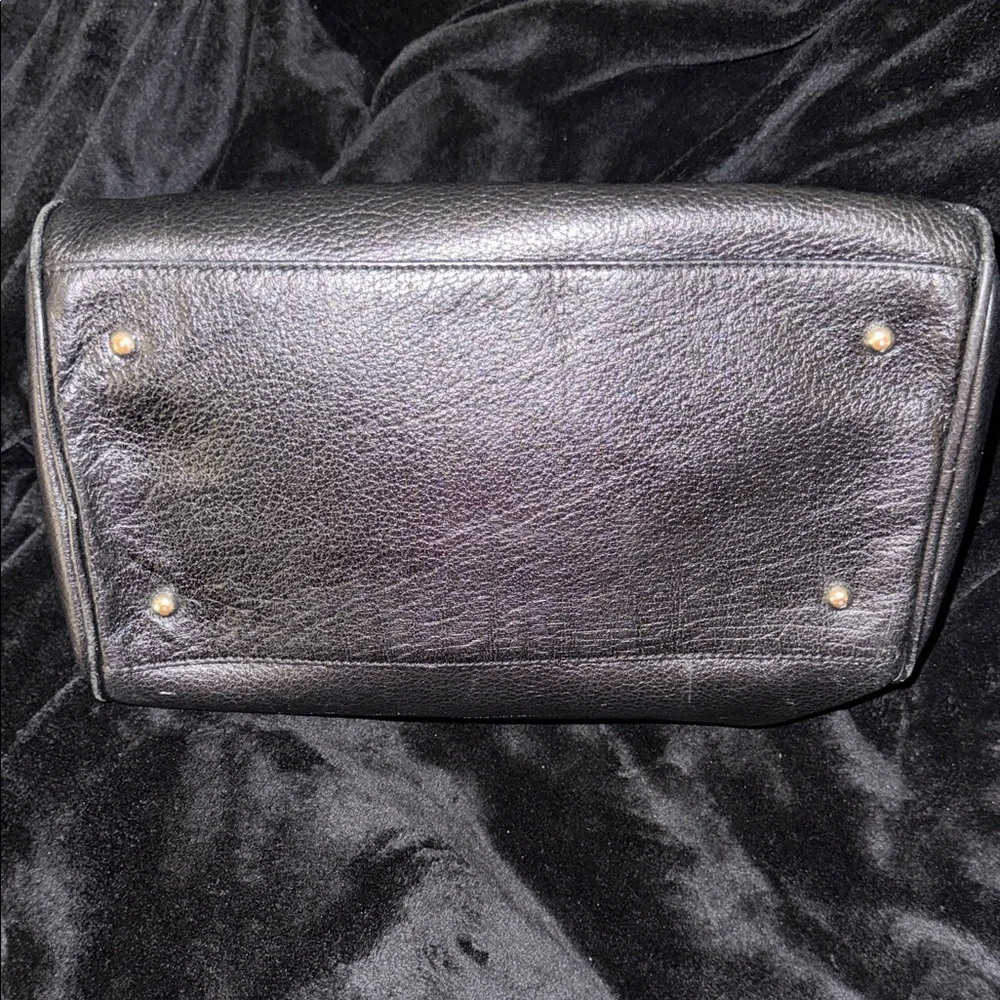 Brooks Brothers Black Pebbled Leather Satchel - Picture 8 of 12